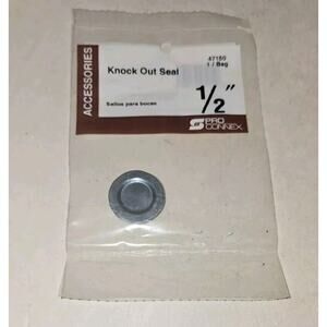 18 Sigma Electric 47150 ProConnex Zinc Plated Steel Silver Knockout Seal 1/2 in.
